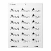 Étiquette Jogging girl (Feuille entière)