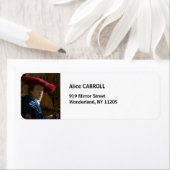 Étiquette Johannes Vermeer - Fille avec un Casquette rouge (En situation)