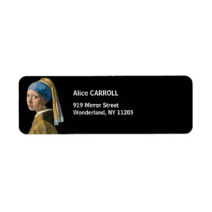 Étiquette Johannes Vermeer - Fille avec une oreille perle