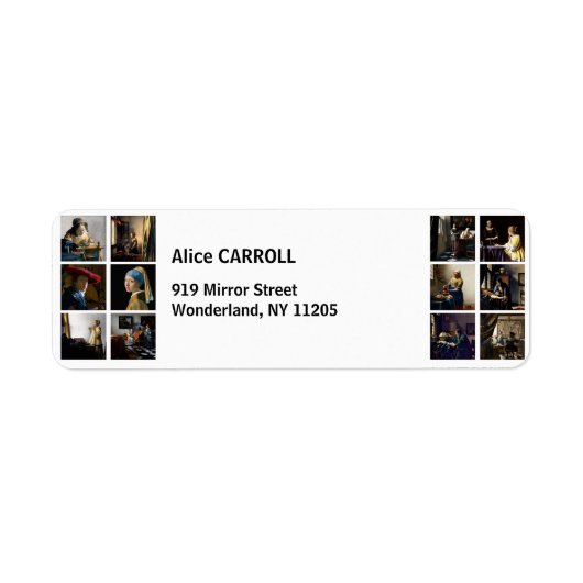 Étiquette Johannes Vermeer - Grille des chefs-d'oeuvre (Devant)