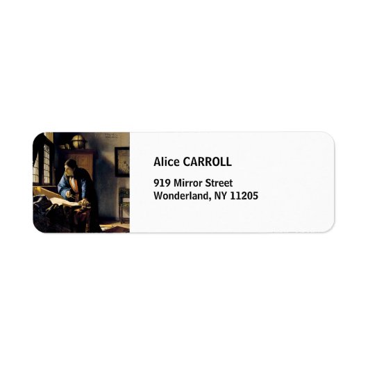 Étiquette Johannes Vermeer - Le géographe (Devant)