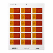 Étiquette Joie au Monde Crimson & Gold (Feuille entière)