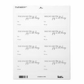 Étiquette Joie Boho Moderne En Toutes Choses Cadeau Rectangu (Feuille entière)