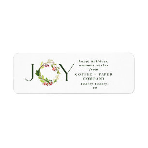 Étiquette Joie botanique d'aquarelle moderne
