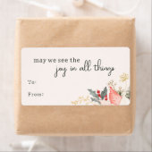 Étiquette Joie Florale Moderne En Toutes Choses Cadeau Recta (En situation)