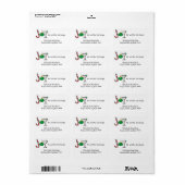 Étiquette Joie Verte De Noël (Feuille entière)