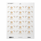 Étiquette Joli Blush Floral Jungle Animaux Retourner Adresse (Feuille entière)