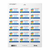 Étiquette Joli camp d'été Signer grande adresse de retour (Feuille entière)