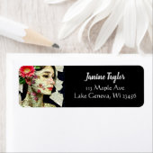 Étiquette Joli collage d'art féminin (En situation)