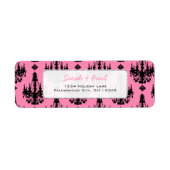 Étiquette Joli dans les lustres roses Retourner l'étiquette  (Devant)