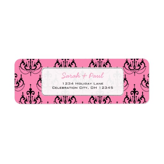 Étiquette Joli dans les lustres roses Retourner l'étiquette (Devant)