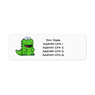Étiquette Joli Dinosaure Vert