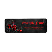 Étiquette Joli elfe de Noël gothique. (Devant)