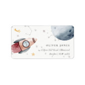 Étiquette Joli espace extra-atmosphérique Planètes étoiles M (Devant)
