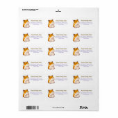 Étiquette Joli Hamster Merci (Feuille entière)
