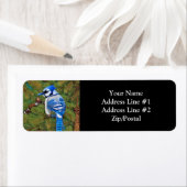 Étiquette Joli Jay bleu sauvage (En situation)