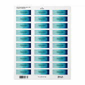 Étiquette Joli Mandala bleu Abstrait (Feuille entière)