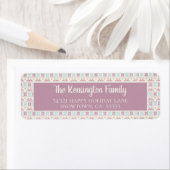 Étiquette Joli Motif pastel Noël (En situation)