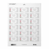 Étiquette Joli Noël Gnome Garçon Monogrammé (Feuille entière)