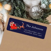 Étiquette Joli Noël Père Noël et Reindeer