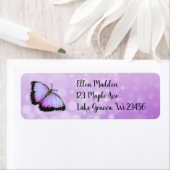 Étiquette Joli Papillon pourpre (En situation)