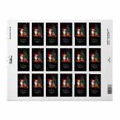 Étiquette Joli Père Noël Paquets Chien & Présents Vertical (Feuille entière)