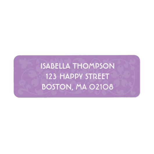 Étiquette Joli pourpre (Devant)