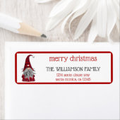 Étiquette Joli Rustique Joyeux Noël Gnome Adresse de retour (En situation)