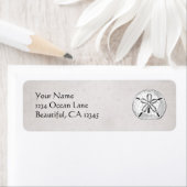 Étiquette Joli sable Vintage Dollar Seashell Beach Adresse (En situation)