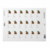 Étiquette Joli Sasquatch Elf de Noël (Feuille entière)