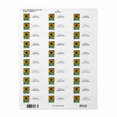 Étiquette Joli tournesol (Feuille entière)