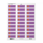 Étiquette Joli violet orange citrouille plaisir Halloween ad (Feuille entière)