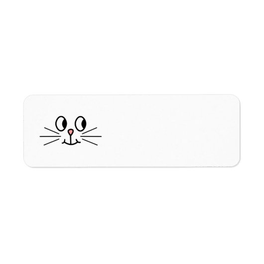 Étiquette Joli Visage De Chat. (Devant)