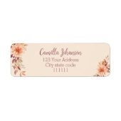 Étiquette Jolie adresse botanique à l'aquarelle élégante (Devant)