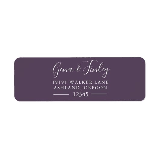 Étiquette Jolie Adresse de retour simple, moderne et élégant (Devant)