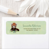 Étiquette Jolie aquarelle Ours vert Baby shower Adresse (En situation)