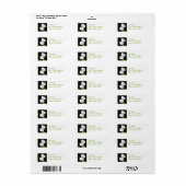 Étiquette Jolie Calla Lilies (Feuille entière)