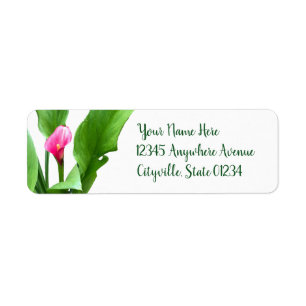 Étiquette Jolie Calla Lily Rose
