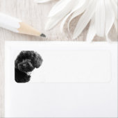 Étiquette Jolie Chien Chien Chien Chien Chien Noir et Blanc  (En situation)