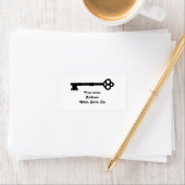 Étiquette Jolie clé antique à l'ancienne (En situation)