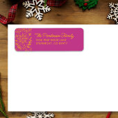 Étiquette Jolie Doodles de flocon d'hiver Adresse de retour