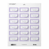 Étiquette Jolie en pourpre | Adresse RSVP (Feuille entière)