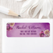 Étiquette Jolie Fleur Violette (En situation)