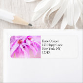 Étiquette Jolie floraison rose (En situation)