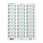 Étiquette Jolie Floral Rose Flower Adresse de retour (Feuille entière)