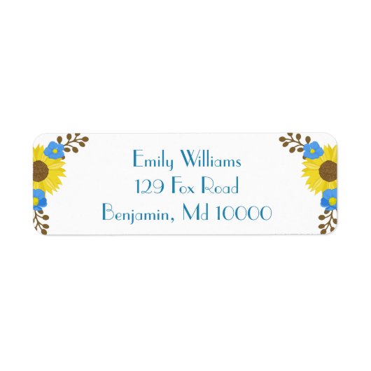 Étiquette Jolie Galore de tournesol (Devant)