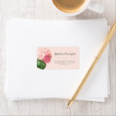 Étiquette Jolie Hydrangea Flower Adresse de retour Label (En situation)