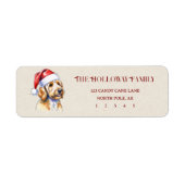 Étiquette Jolie main de Noël tiré Doodle doré retour (Devant)