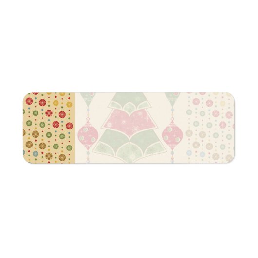 Étiquette Jolie Noël Arbre de Noël Présents (Devant)