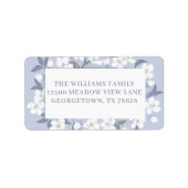 Étiquette Jolie Purple Blanc Floral Pâques Adresse de retour (Devant)